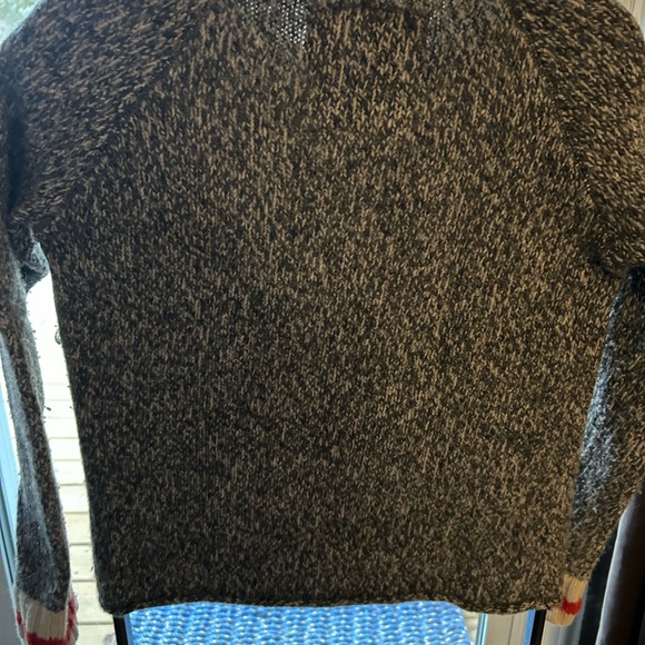 Roots Grey Marled Knit Cardigan with Red Stripe Detail - Picture 11 of 12